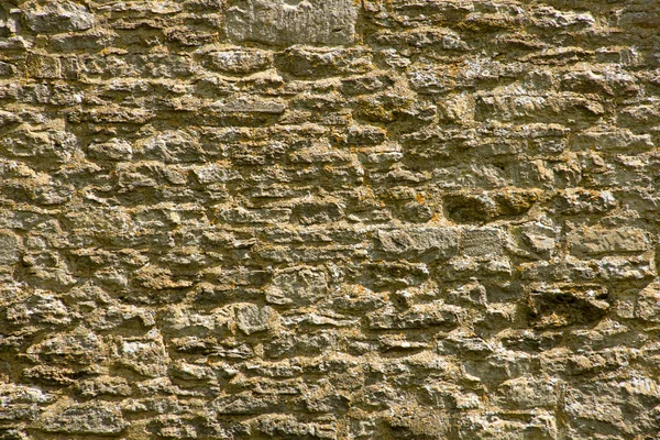 Eski Liken Kaplı Kireçtaşı Duvar Arkaplan Dokusu — Stok fotoğraf