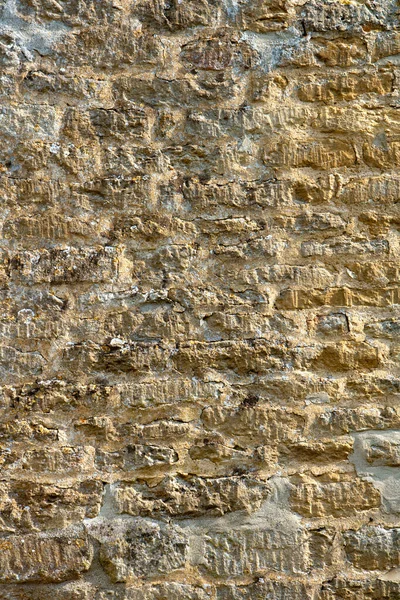 Old Lichen Covered Limestone Wall Background Texture — Stock Photo, Image