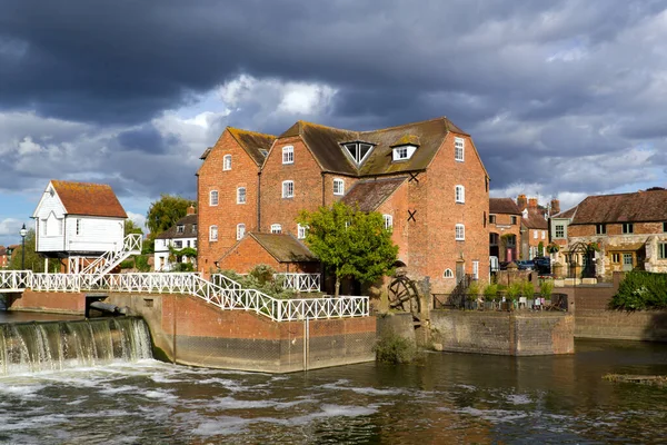 Rebey Mill Sluices Tewkesbury Gloucestershire Severn Vale — 图库照片