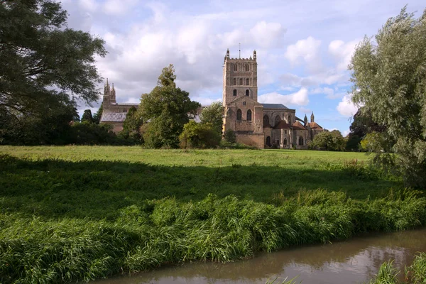 Det Historiska Klostret Tewkesbury Gloucestershire Severn Vale Storbritannien — Stockfoto