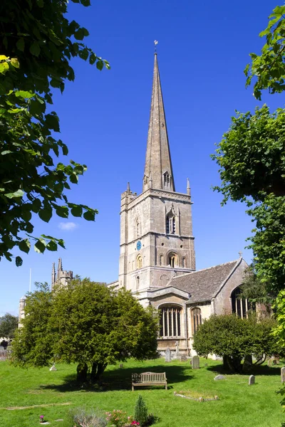 Storica Chiesa Della Lana Burford Nel Cotswolds Oxfordshire Regno Unito — Foto Stock