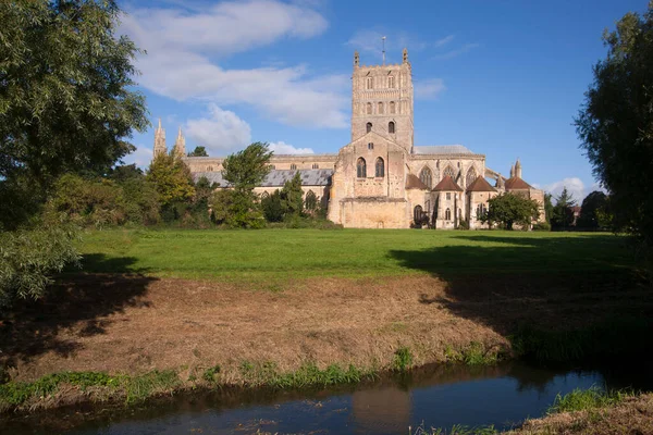 Історичне Абатство Tewkesbury Gloucestershire Severn Vale — стокове фото