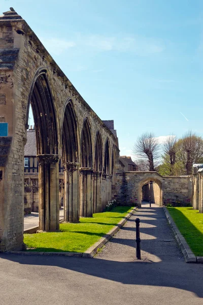 Restes Historiques Hôpital Abbey Cathédrale Gloucester Gloucestershire Royaume Uni — Photo