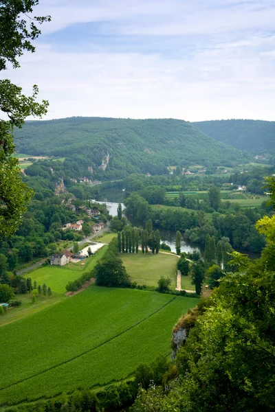 Lot Valley View Cirq Lapopie Lot Midi Pyrenees France Europe — 图库照片