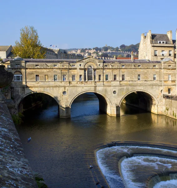 Ponte Pulteney Histórica Bath Reino Unido — Fotografia de Stock