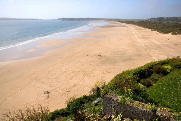 Reino Unido Gales Pembrokeshire Una Vista South Beach Tenby Todavía — Foto de Stock