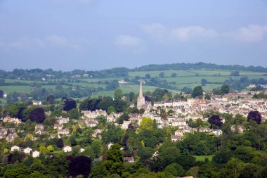 Yaz güneşinde Painswick, Cotswold, Gloucestershire, İngiltere, İngiltere manzarası