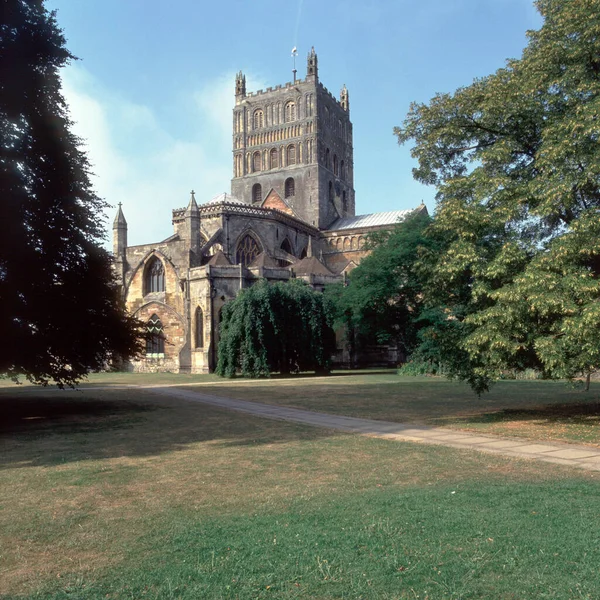 Historic Tewkesbury Abbey Gloucestershire Severn Vale Regno Unito — Foto Stock