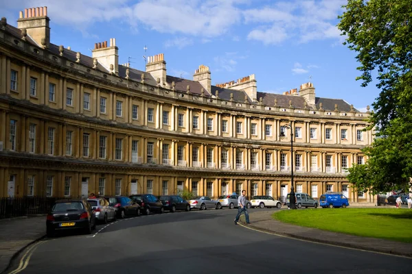 Bath Royaume Uni Août 2010 Maisons Terrasses Historiques Circu — Photo