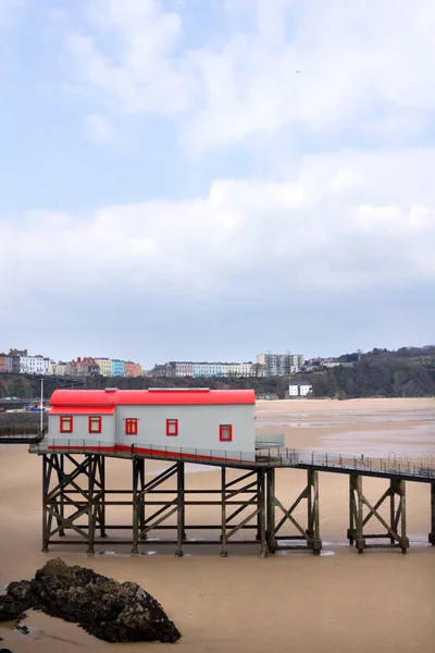 Tenby Wielka Brytania Marca 2013 Stara Stacja Straży Przybrzeżnej Rnli — Zdjęcie stockowe