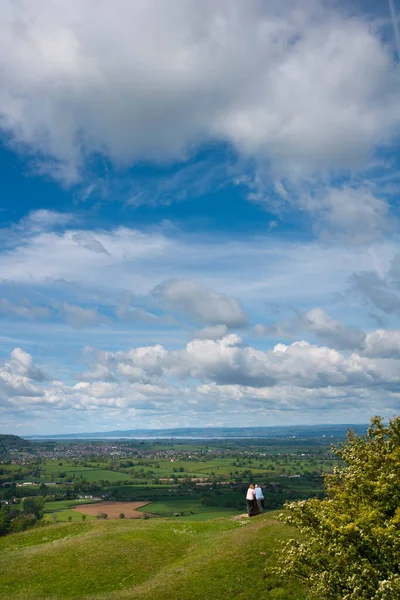 Coaley Peak Gloucestershire 14Th May 2014 Two People Coaley Peak — Stock Photo, Image