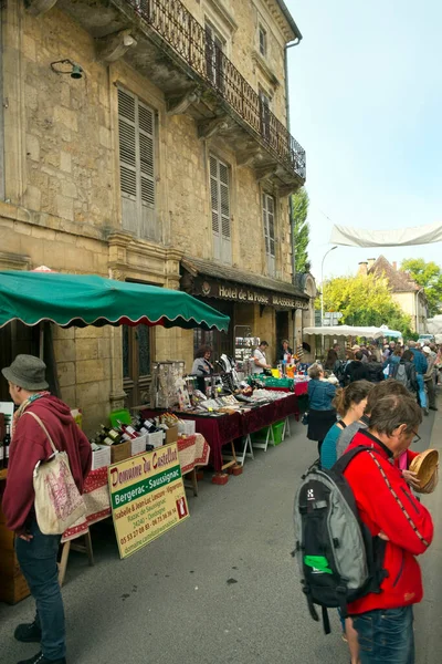 Cyprien Dordogne França Setembro 2015 Mercado Rua Dominical Cyprien Dordogne — Fotografia de Stock