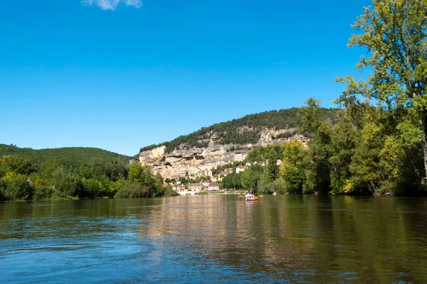 Roque Gageac France September 2015 View Kayak Trip Dordogne River — 图库照片