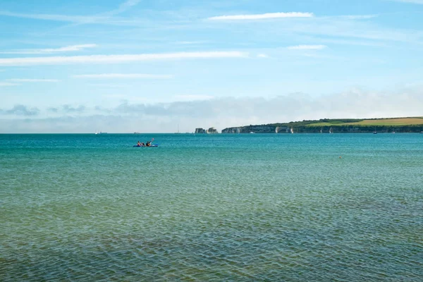 Studland Dorset July 2016 夏の日差しにより 訪問者はよく知られているStudland Bay Beach周辺のレジャー活動を楽しむことができます ドーセットのパーベック島のスターランドは ビーチや自然保護区で有名です — ストック写真
