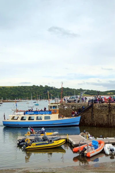 Juillet 2017 Mawes Cornouailles Embarquement Des Passagers Duchesse Cornouailles Ferry — Photo