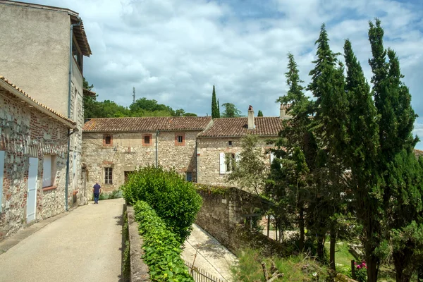 Penne Agenais France June 2018 Early Summer Sunshine Picturesque Streets — стоковое фото