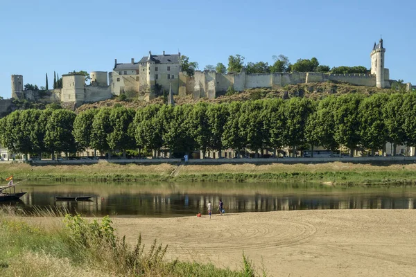 Chinon Indre Loire França Junho 2018 Castelo Chinon Topo Colina — Fotografia de Stock