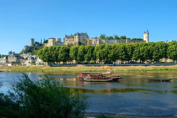 Chinon Indre Loire France 26Th June 2018 Chateau Chinon Hilltop Royalty Free Stock Images