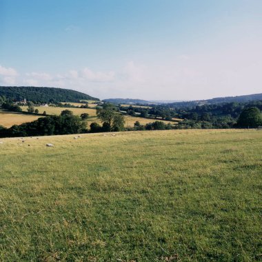 Idyllic summer Cotswold rural landscape near Painswick, Gloucestershire,UK clipart
