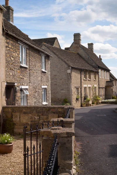 Village Rural Scène Rue Sherston Cotswolds Royaume Uni — Photo