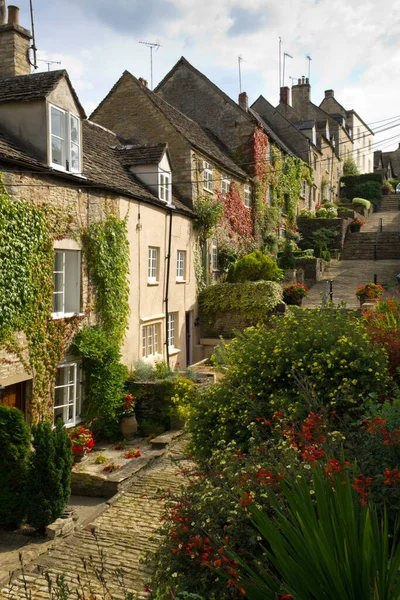 Die Malerischen Alten Hütten Von Chipping Steps Tetbury Cotswolds Gloucestershire — Stockfoto