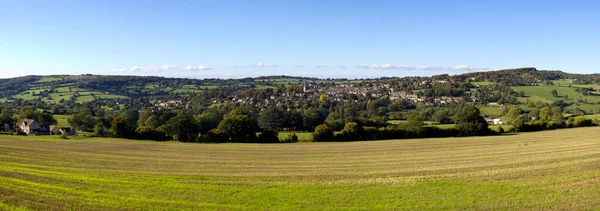 Eerste Tekenen Van Herfstkleur Bomen Rond Het Pittoreske Cotswold Dorp — Stockfoto