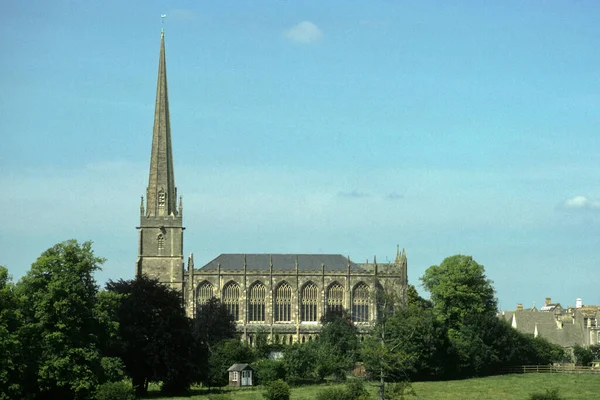 Εντυπωσιακή Παλιά Μάλλινη Εκκλησία Στο Tetbury Gloucestershire Cotswolds Αγγλία Ηνωμένο — Φωτογραφία Αρχείου