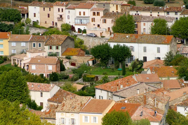 Coloridos Tejados Antiguos San Chiniano Languedoc Rosellón Francia Europa —  Fotos de Stock