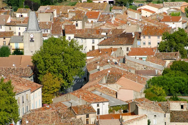 Coloridos Tejados Antiguos San Chiniano Languedoc Rosellón Francia Europa —  Fotos de Stock