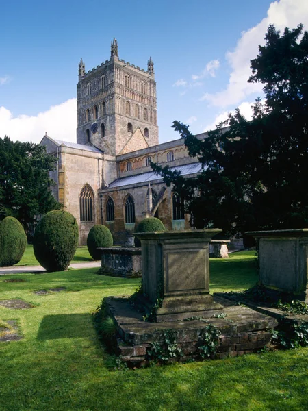 Tewkesbury Abbey Severn Vale Gloucestershire England Europe — стокове фото