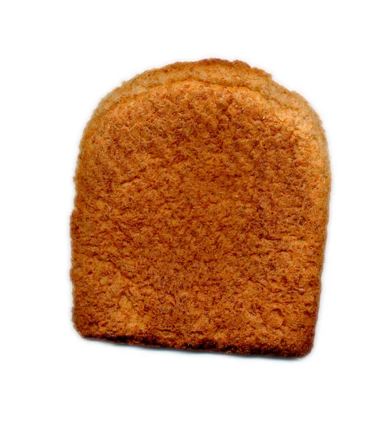Crosta Pão Marrom Fundo Branco — Fotografia de Stock