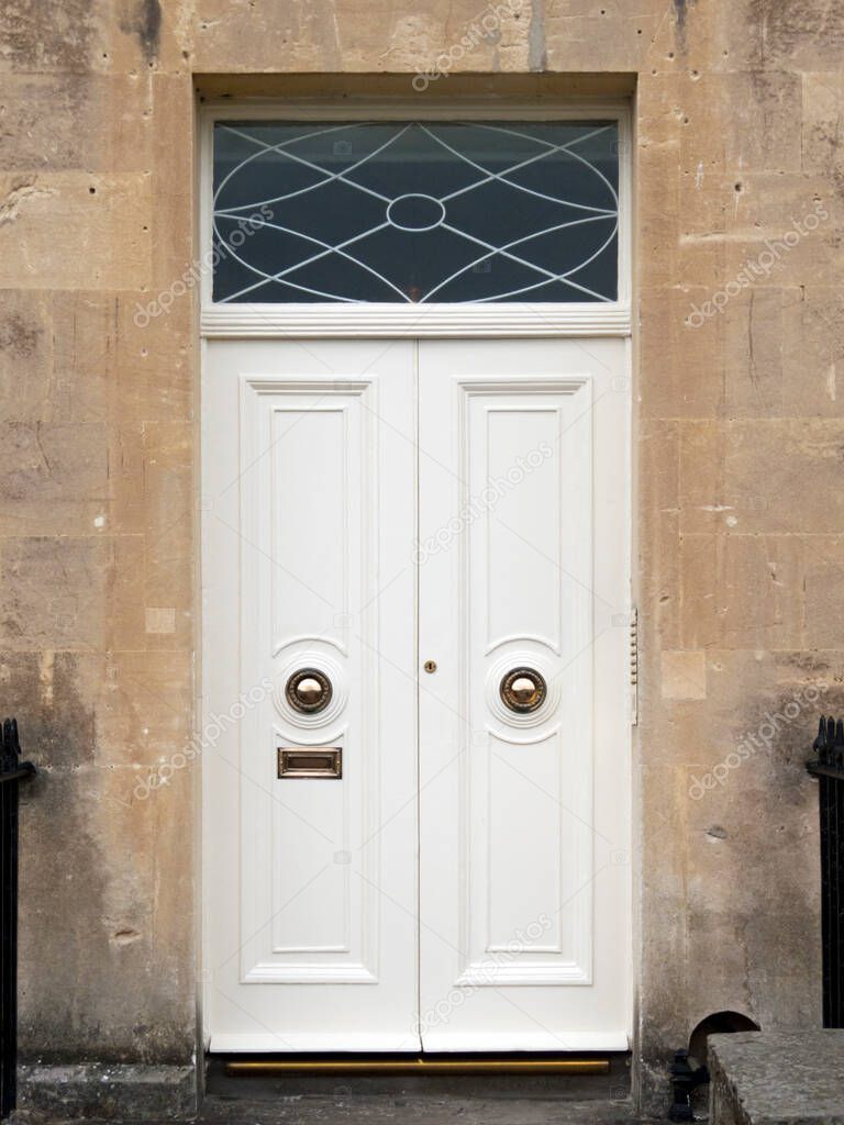 Grand house white front door