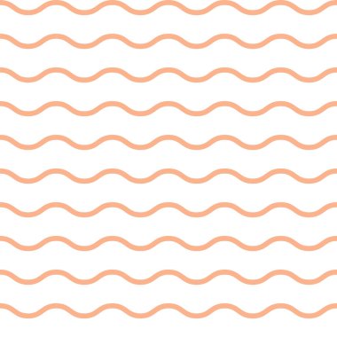 Beyaz zemin üzerinde dalgalı çizgiler olan kusursuz tekrar vektör deseni. Eğri çizgileri arka planı. 