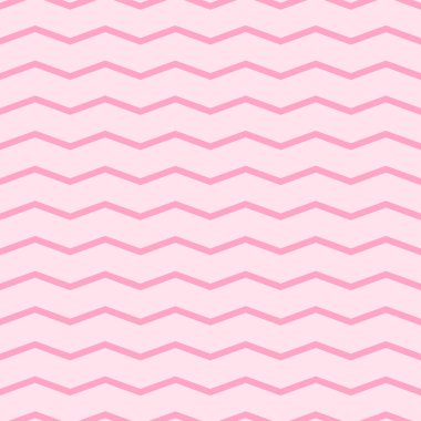 Pembe arka planda parlak pembe zikzaklar olan kusursuz bir desen. Vektör pembe geometrik tekrarlama deseni 