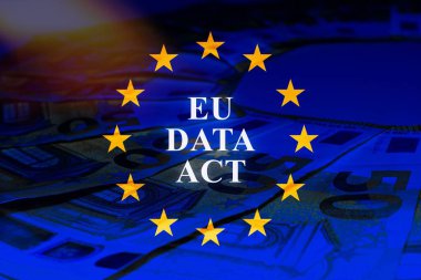 Avrupa bayrağında Eu veri eylemi metni .