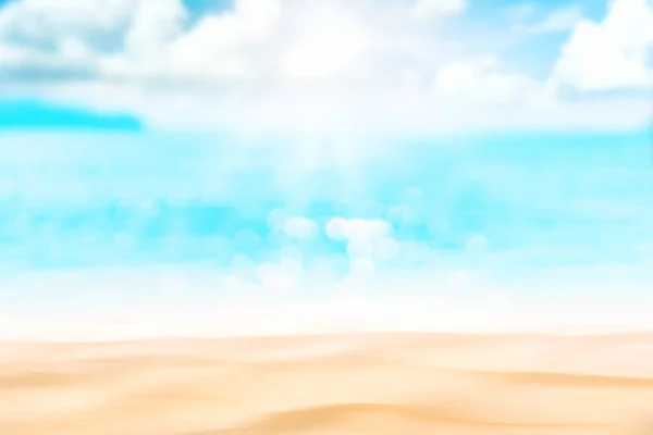 Oskärpa tropisk strand med bokeh solen ljusvåg abstrakt bakgrund. — Stockfoto