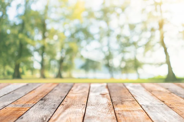 Blur Park Und Grüne Natur Bokeh Blatt Mit Sonnenlicht Auf — Stockfoto