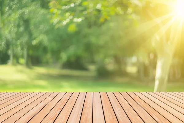 Blur Park Und Grüne Natur Bokeh Blatt Mit Sonnenlicht Auf — Stockfoto
