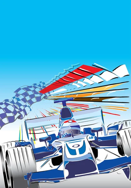 Ilustración Del Coche Carreras Fórmula — Foto de Stock