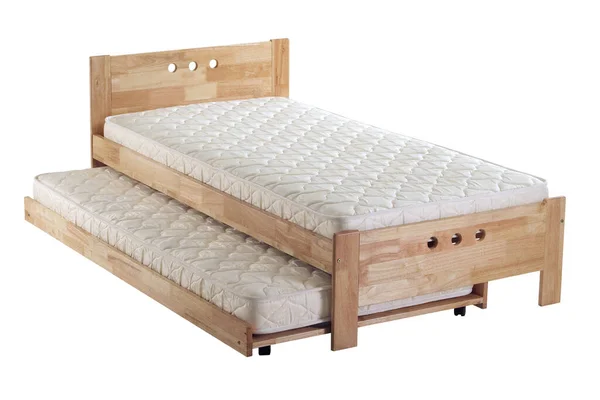 Cadre Bois Sortir Lit Avec Matelas — Photo