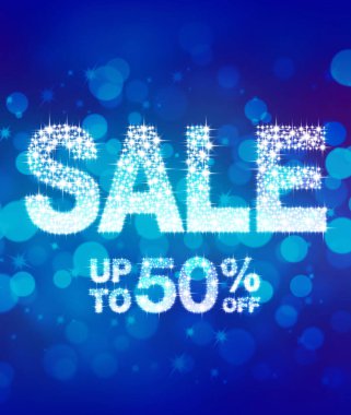 Posterde yüzde 50 indirim var.