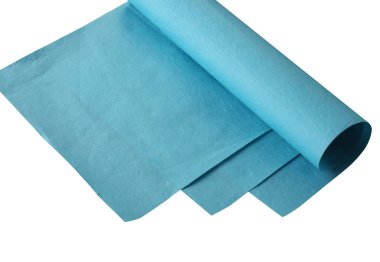 Tıbbi krep kağıdı beyaz arkaplanda izole