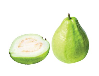 Guava meyvesi beyaz arkaplanda izole