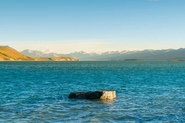 Tekapo Vizű Tava Cook Háttérrel Zéland Természetes Táj Dél Sziget — Stock Fotó