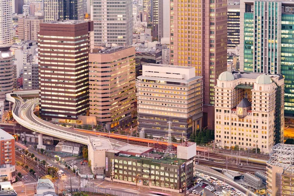 Osaka Immeuble Bureaux Affaires Centre Ville Gros Plan Japon Paysage — Photo