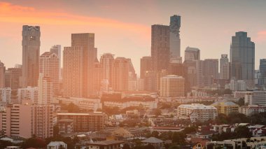 Bina downtown günbatımı sesi, Bangkok Tayland ile iş ofis