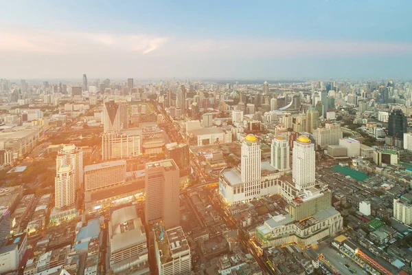 Bangkok Ciudad Centro Negocios Centro Skyline Paisaje Urbano Fondo —  Fotos de Stock