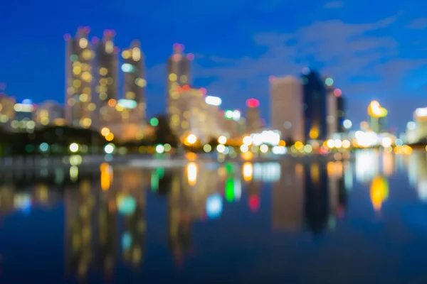 Twilight Night City Blur Light Reflection Abstract Background — Stock Photo, Image