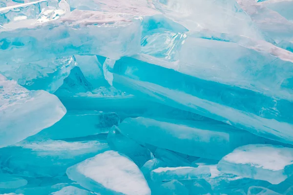 Frozen Ice Breaking Pattern Background Baïkal Russie Saison Hiver — Photo