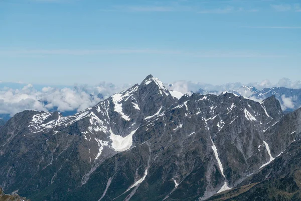 Mt Cook dağ tepe görünümü ile mavi manzarası doğal manzara arka plan, Yeni Zelanda